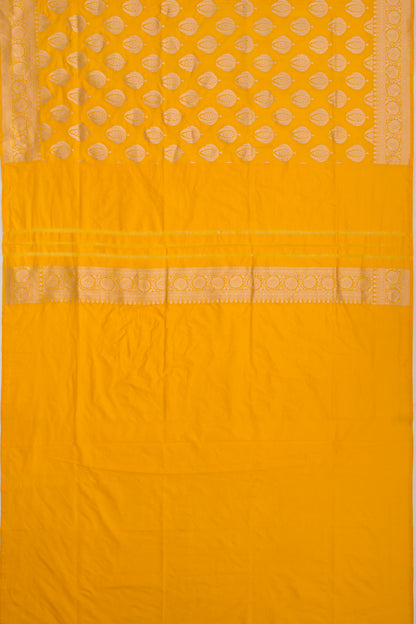 Banarasi Silk Butta Yellow Saree