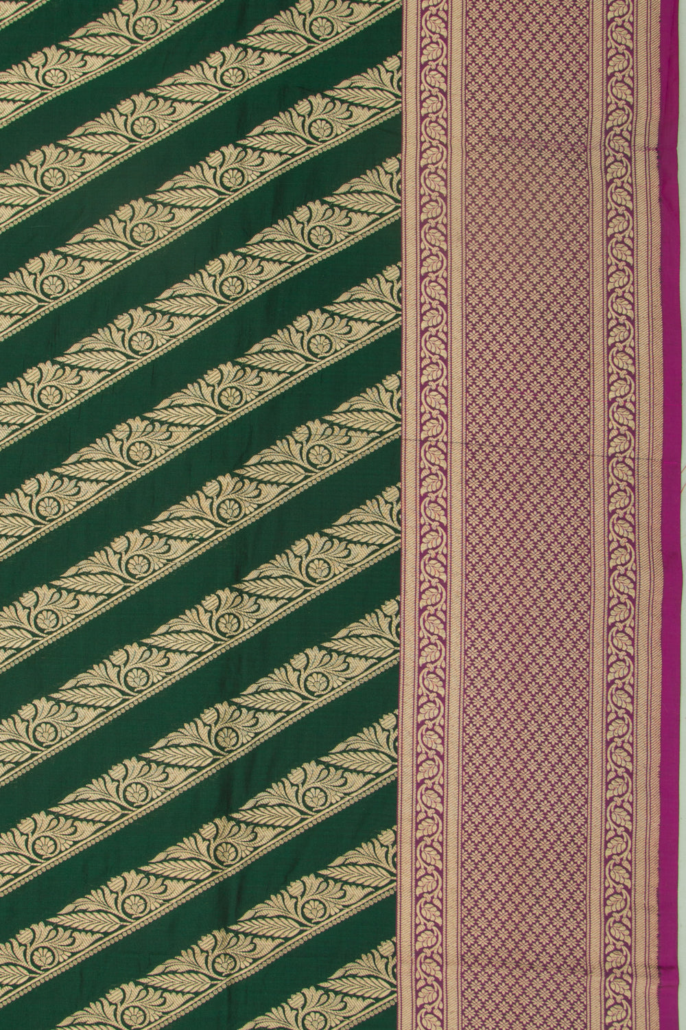 Banarasi Silk Leheriya Green Saree