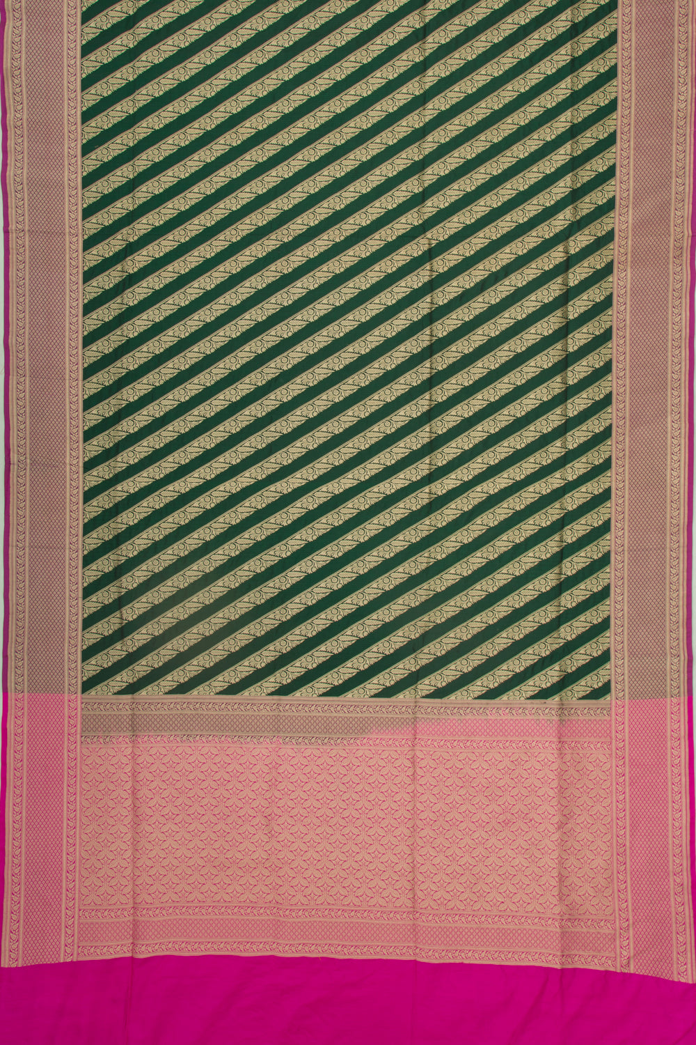 Banarasi Silk Leheriya Green Saree