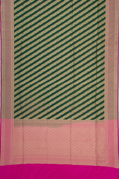 Banarasi Silk Leheriya Green Saree