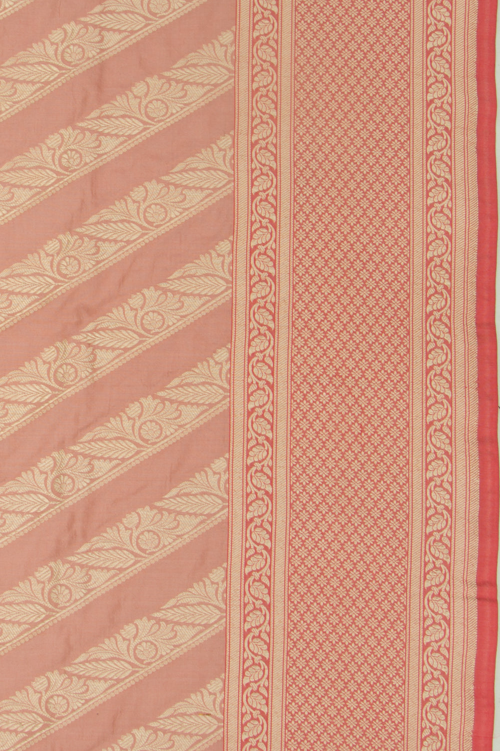 Banarasi Silk Leheriya Peach Saree