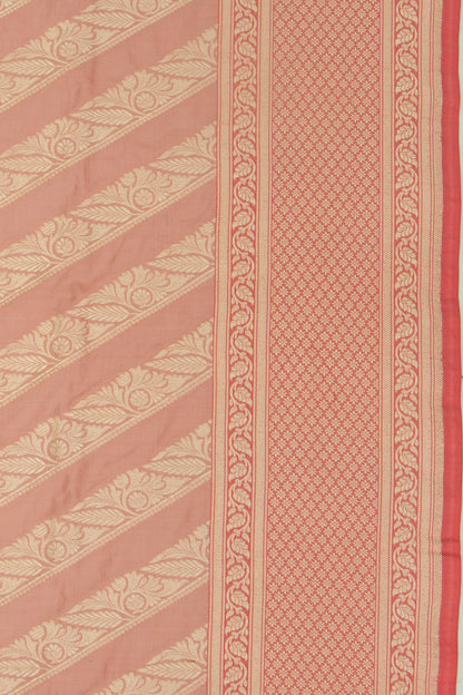 Banarasi Silk Leheriya Peach Saree