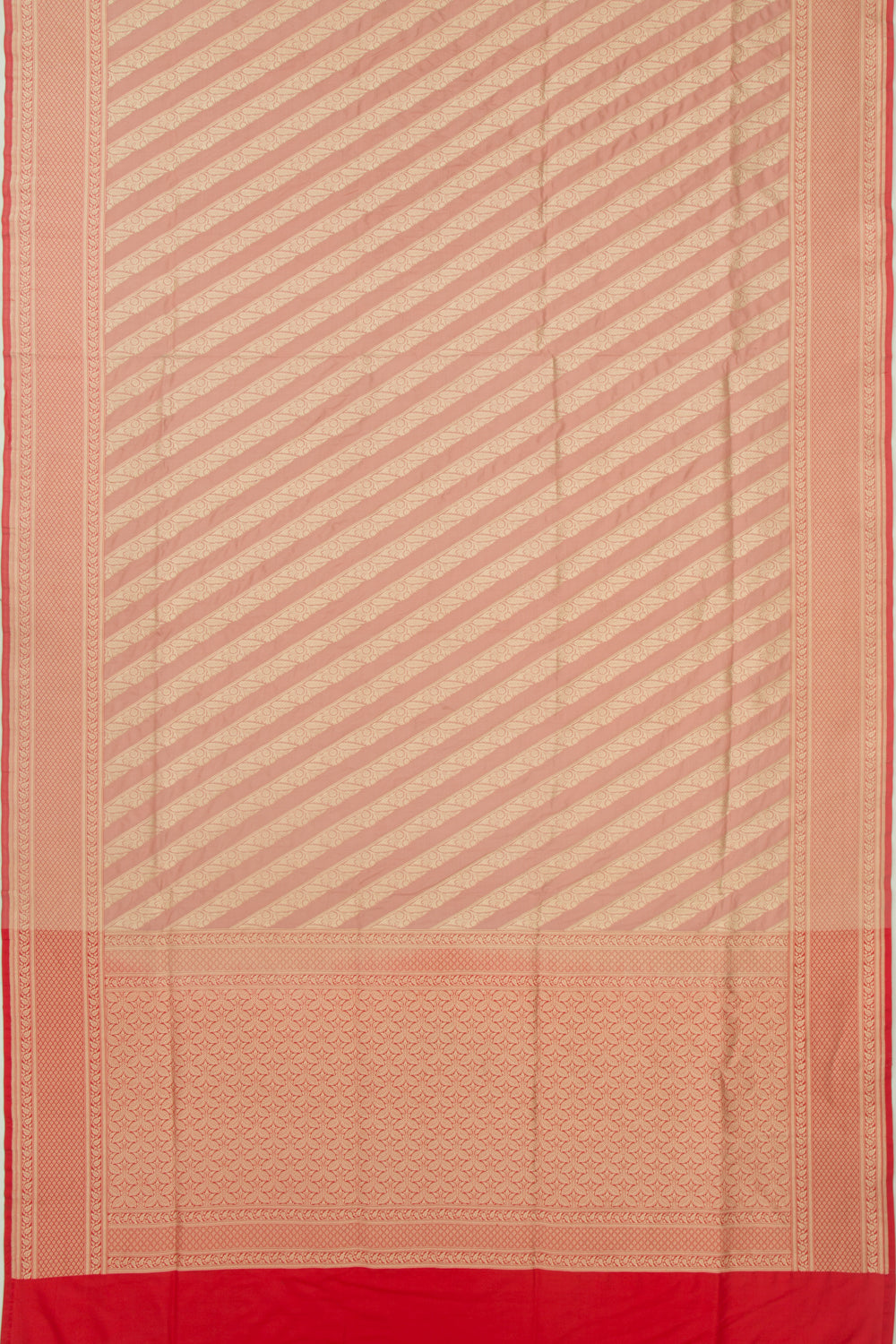 Banarasi Silk Leheriya Peach Saree