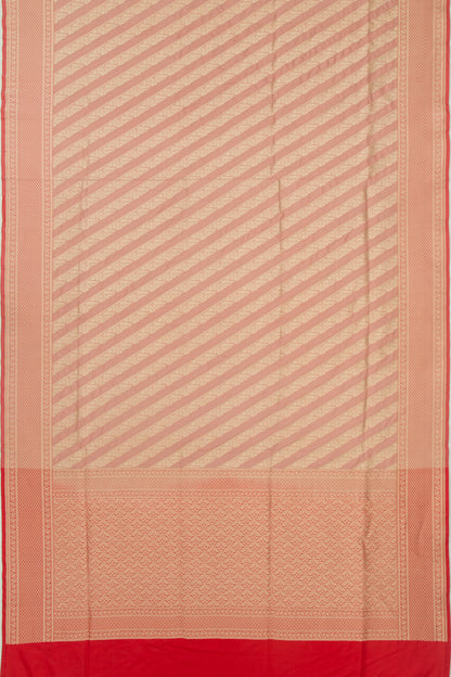 Banarasi Silk Leheriya Peach Saree
