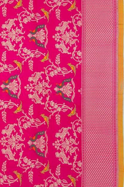 Banarasi Silk Jaal Pink Saree