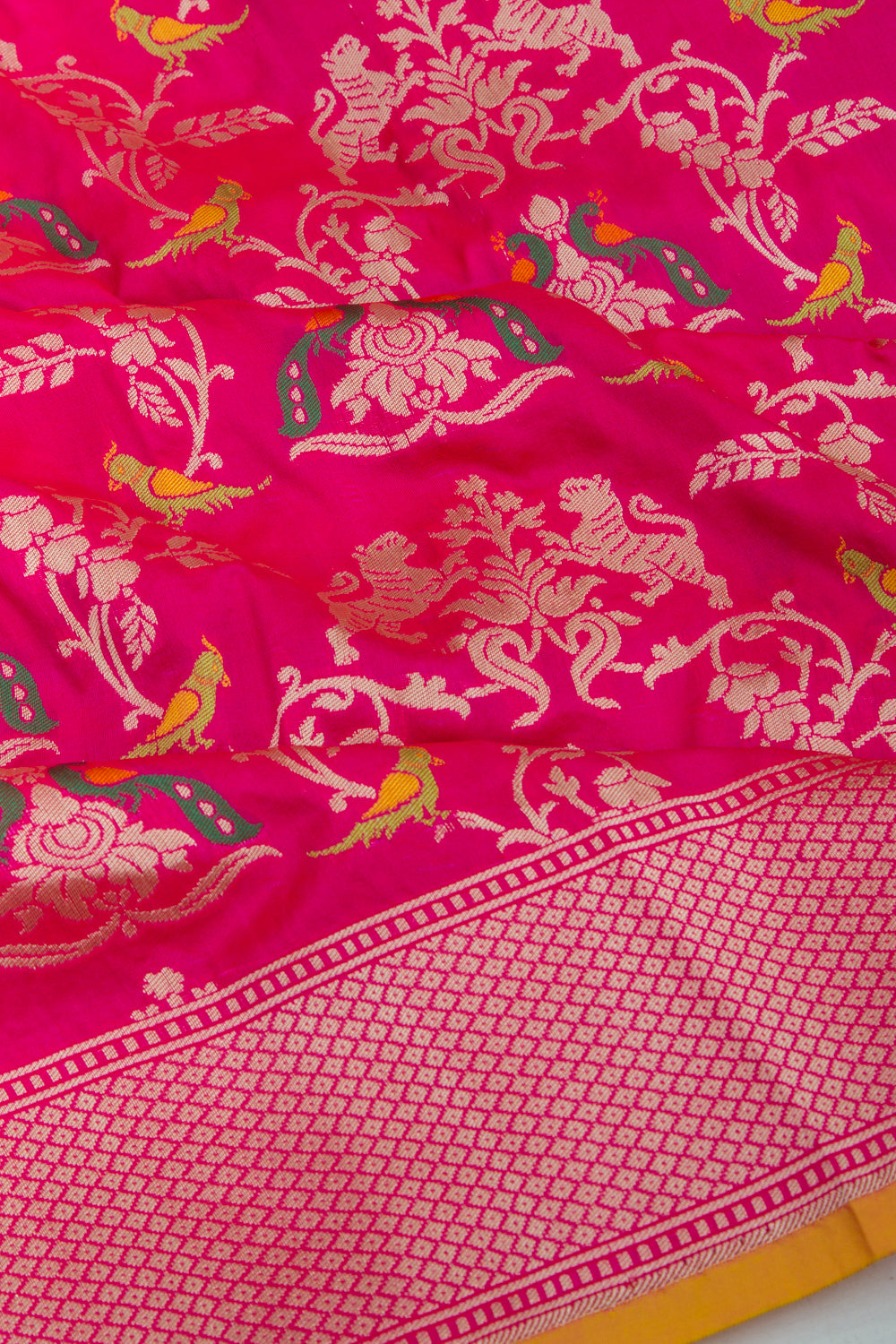 Banarasi Silk Jaal Pink Saree