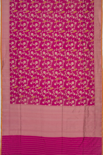 Banarasi Silk Jaal Purple Saree