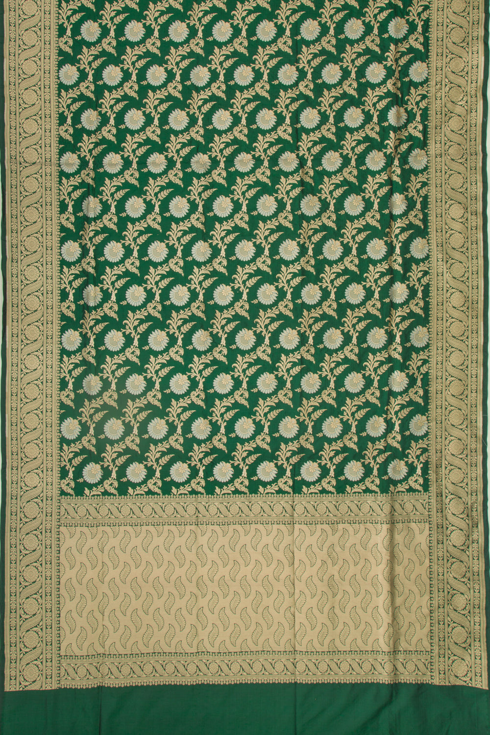 Banarasi Silk Jaal Green Saree