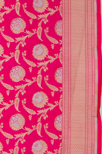 Banarasi Silk Jaal Pink Saree