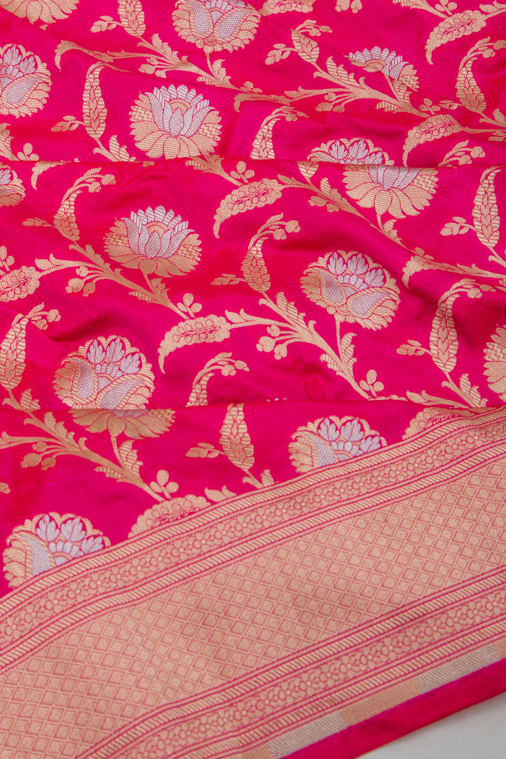 Banarasi Silk Jaal Pink Saree