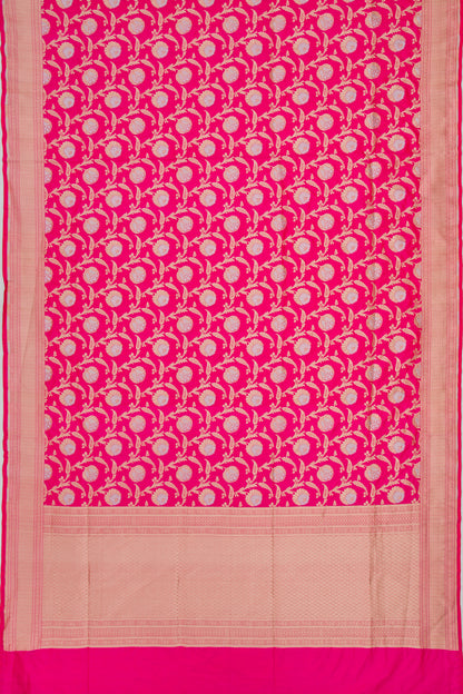 Banarasi Silk Jaal Pink Saree