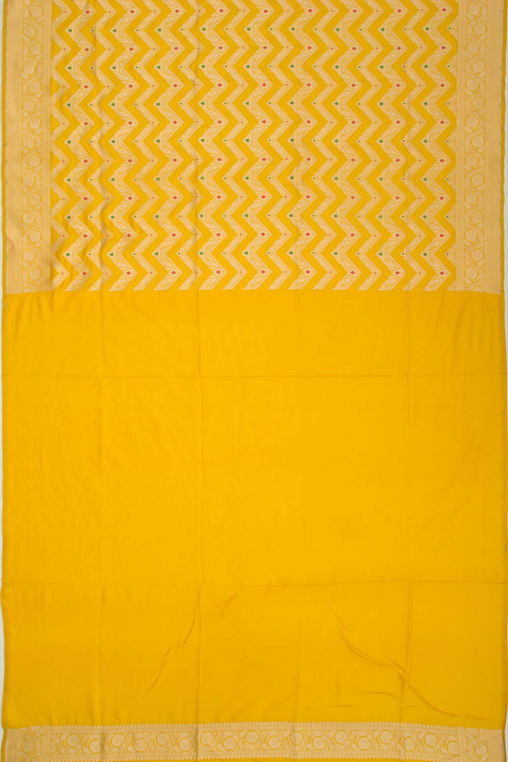 Banarasi Silk Jaal Yellow Saree