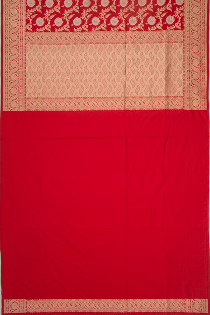 Banarasi Silk Jaal Red Saree
