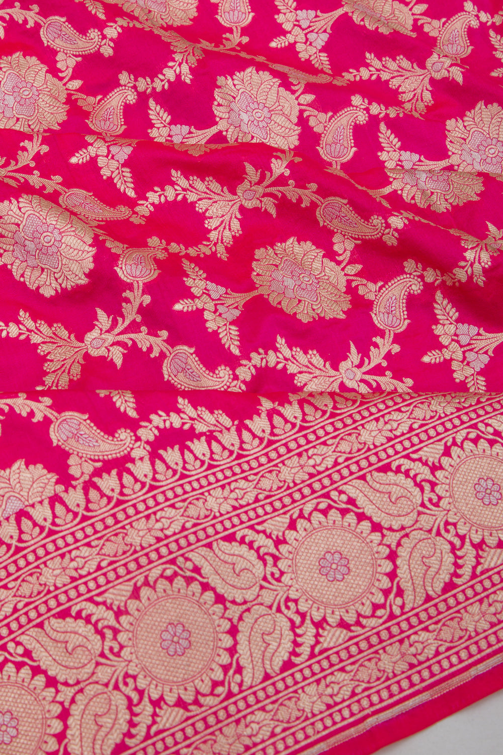 Banarasi Silk Jaal Pink Saree