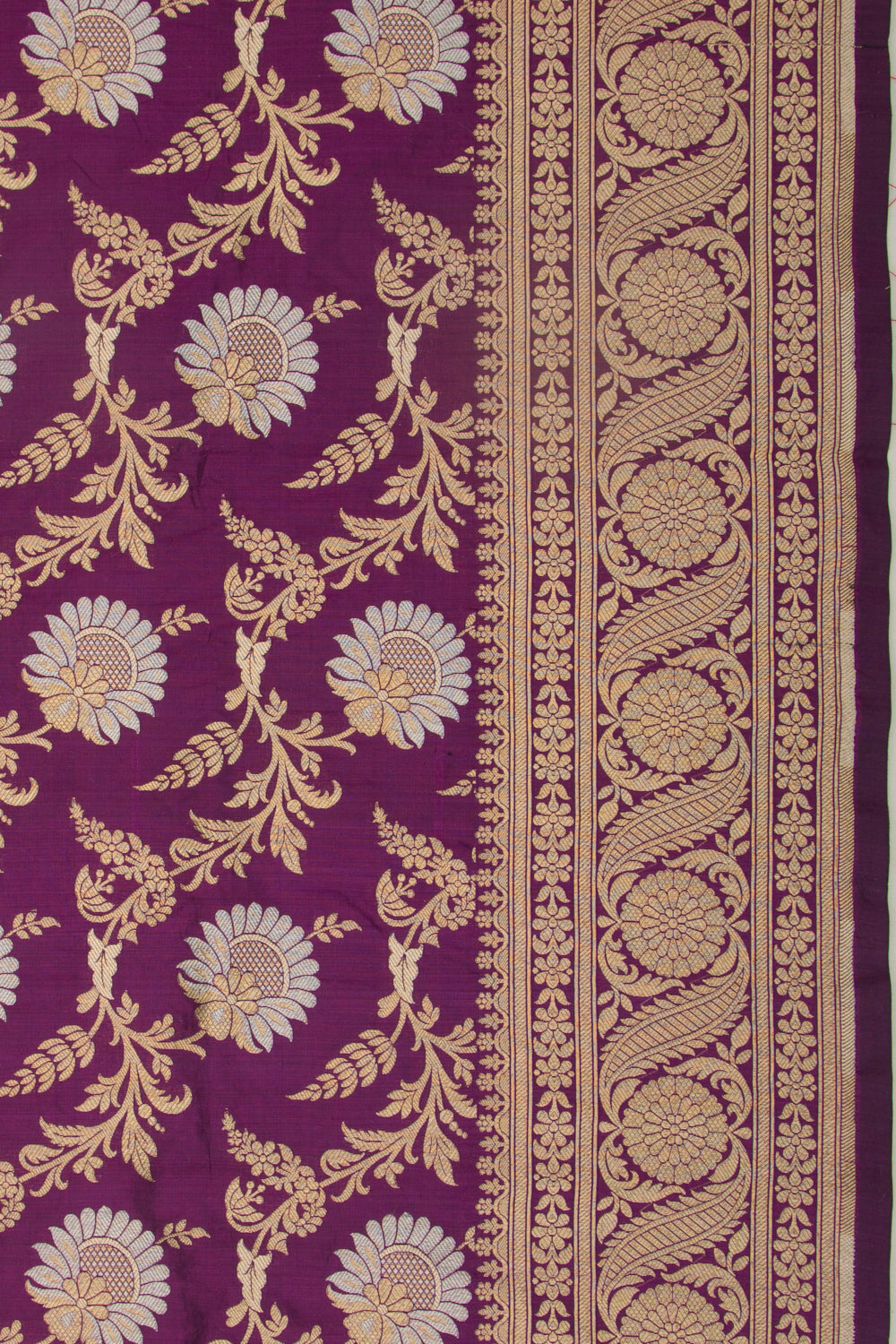 Banarasi Silk Jaal Purple Saree