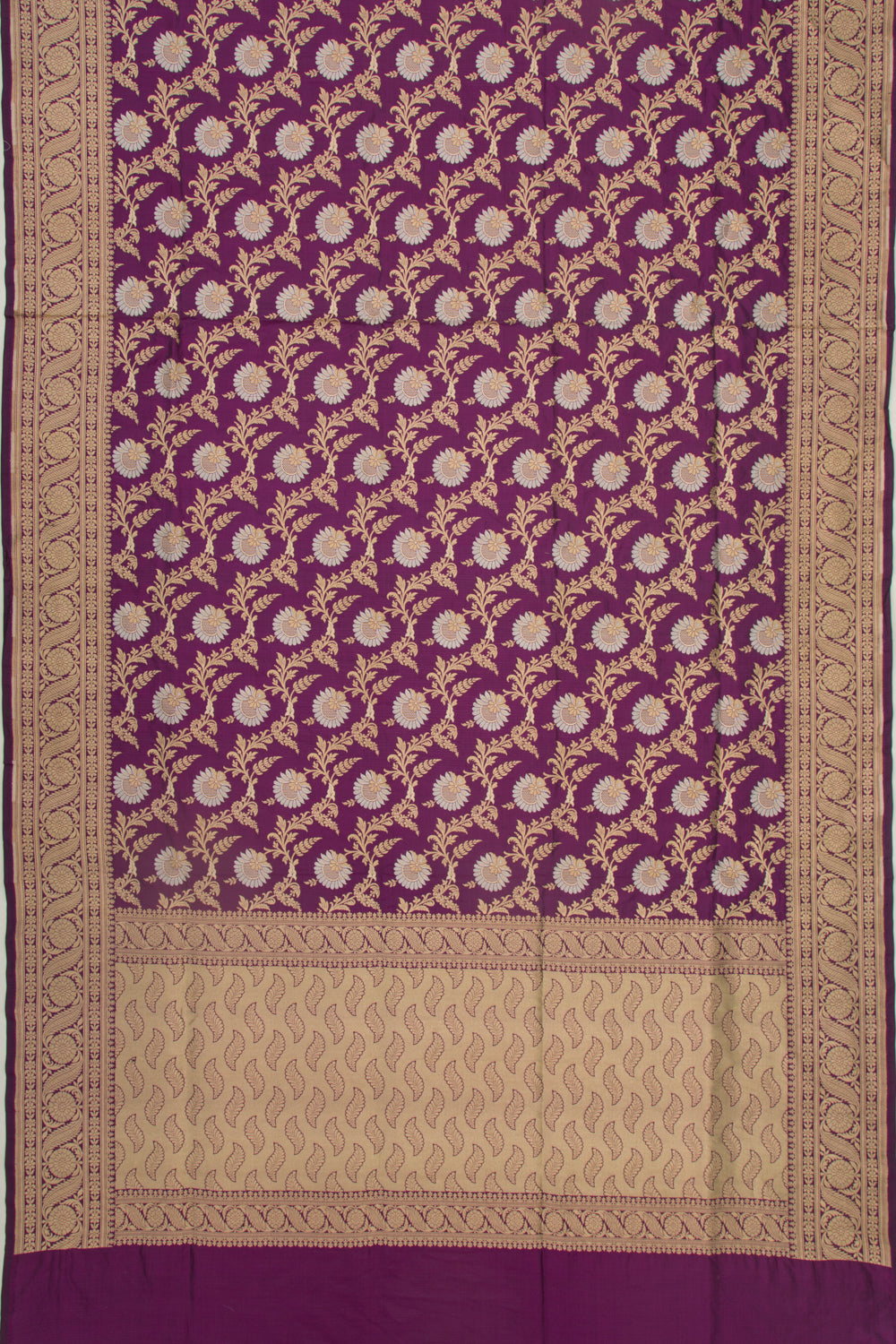 Banarasi Silk Jaal Purple Saree
