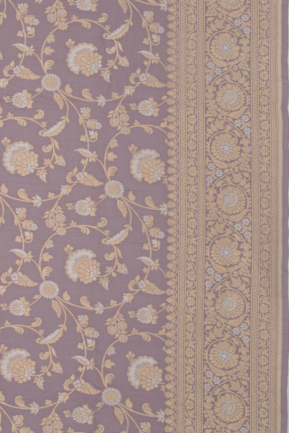 Banarasi Silk Jaal Lilac Saree