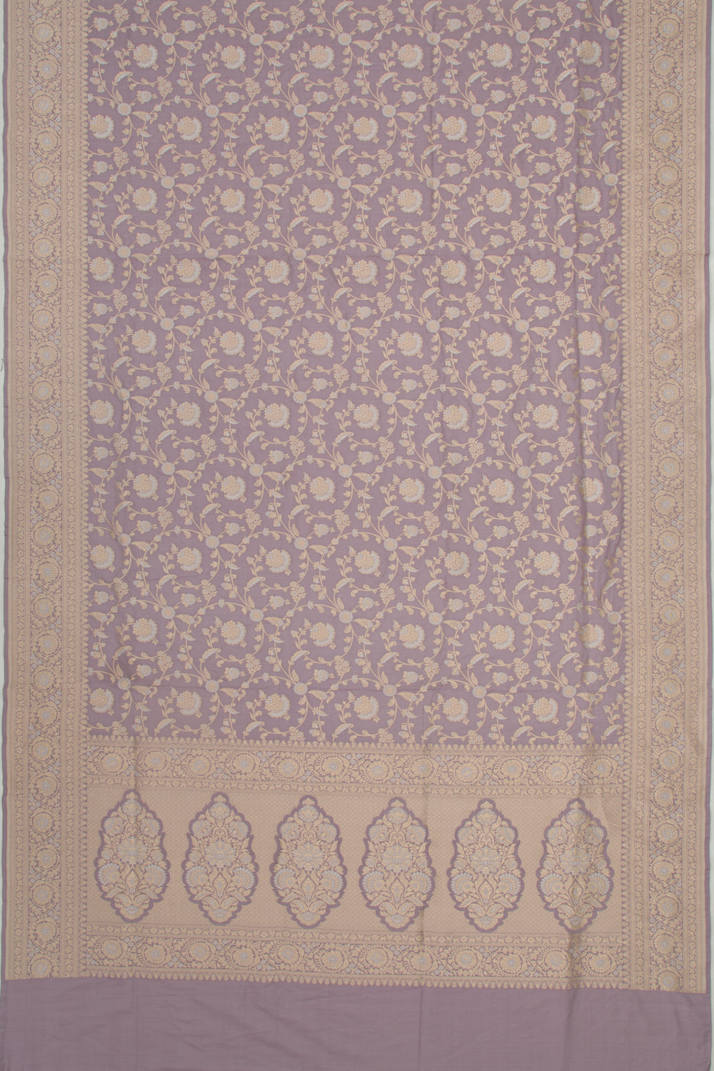 Banarasi Silk Jaal Lilac Saree