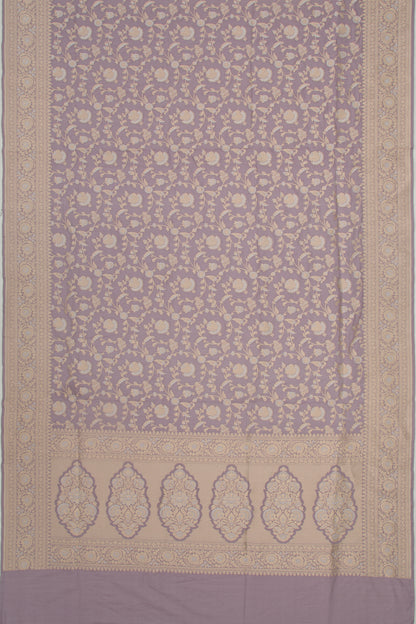 Banarasi Silk Jaal Lilac Saree