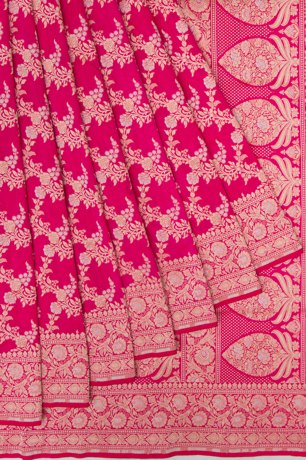 Banarasi Silk Jaal Pink Saree