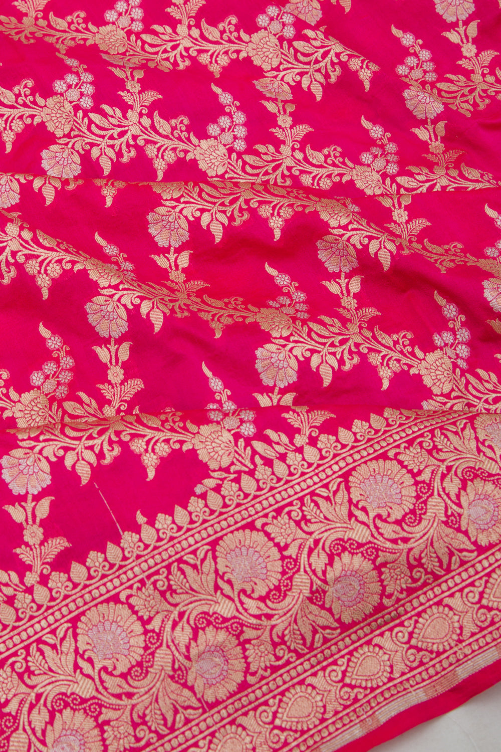 Banarasi Silk Jaal Pink Saree