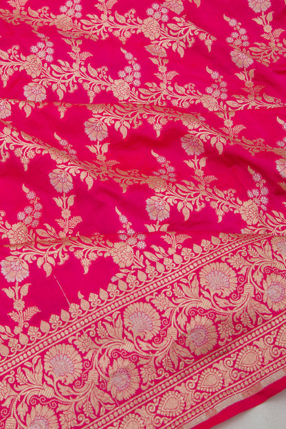 Banarasi Silk Jaal Pink Saree