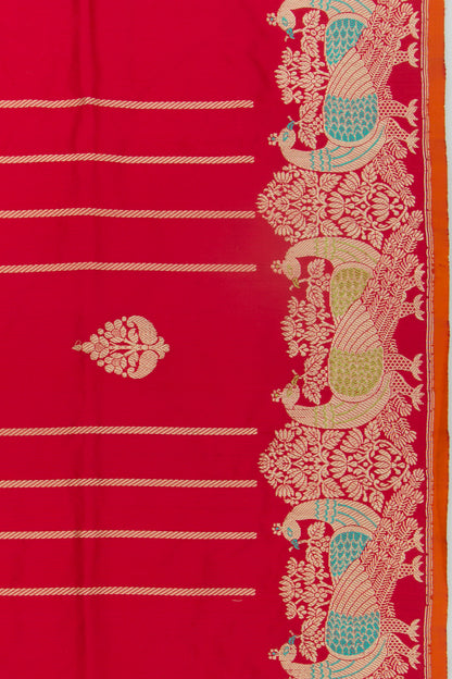 Banarasi Silk Butta Red Saree