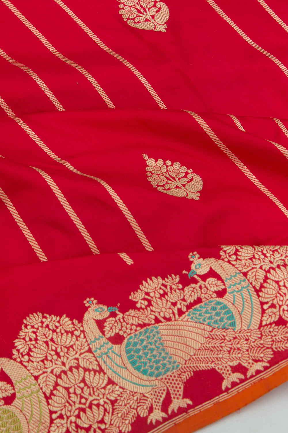 Banarasi Silk Butta Red Saree