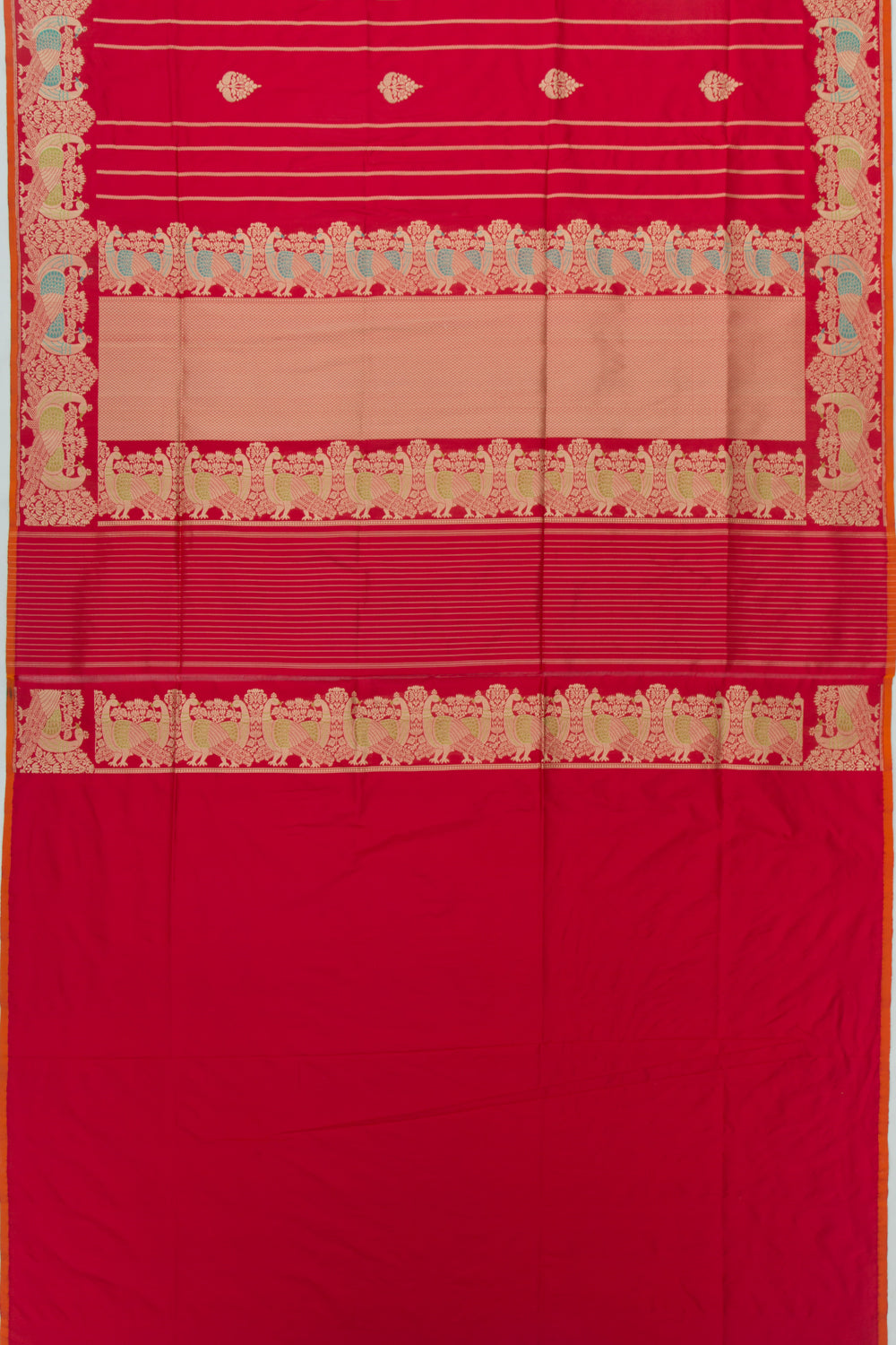 Banarasi Silk Butta Red Saree
