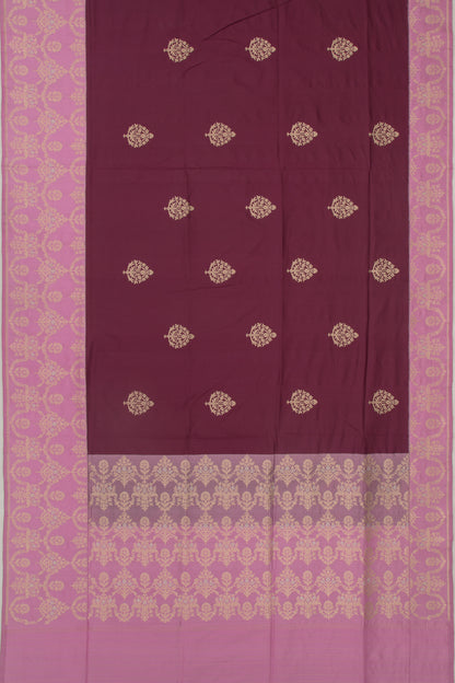 Banarasi Silk Kadwa Butta Burgundy Saree