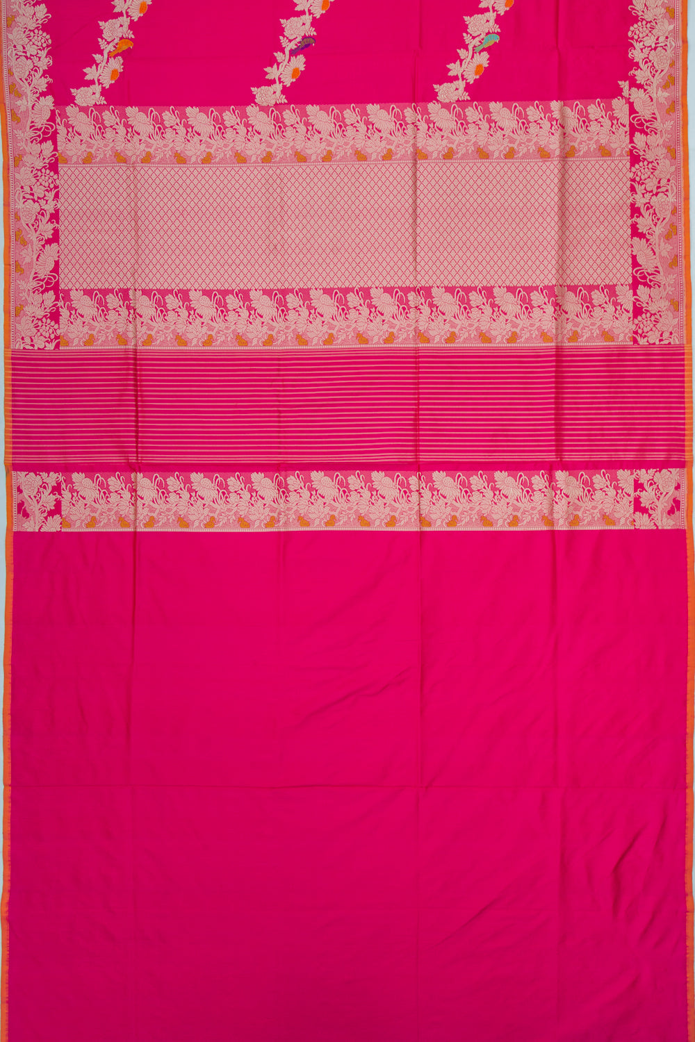 Banarasi Silk Kadwa Jaal Pink Saree