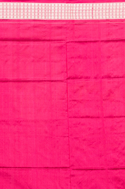 Sambalpuri Silk Ikat White Saree