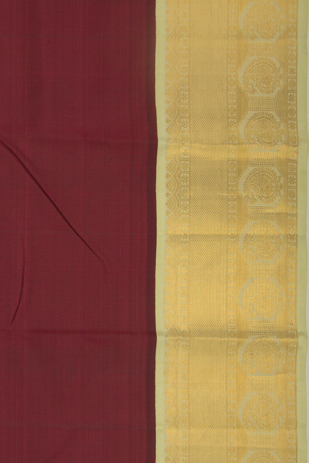 Kanchipuram Silk Plain Maroon Saree
