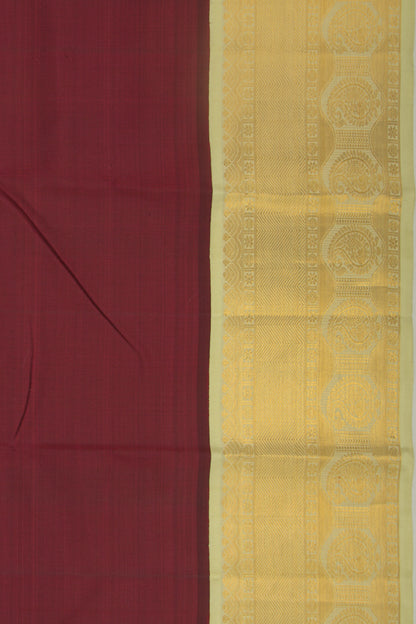 Kanchipuram Silk Plain Maroon Saree