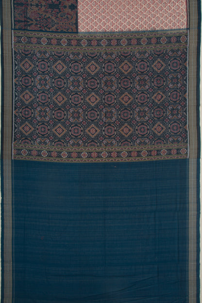 Sambalpuri Cotton Ikat Pastel Pink Saree