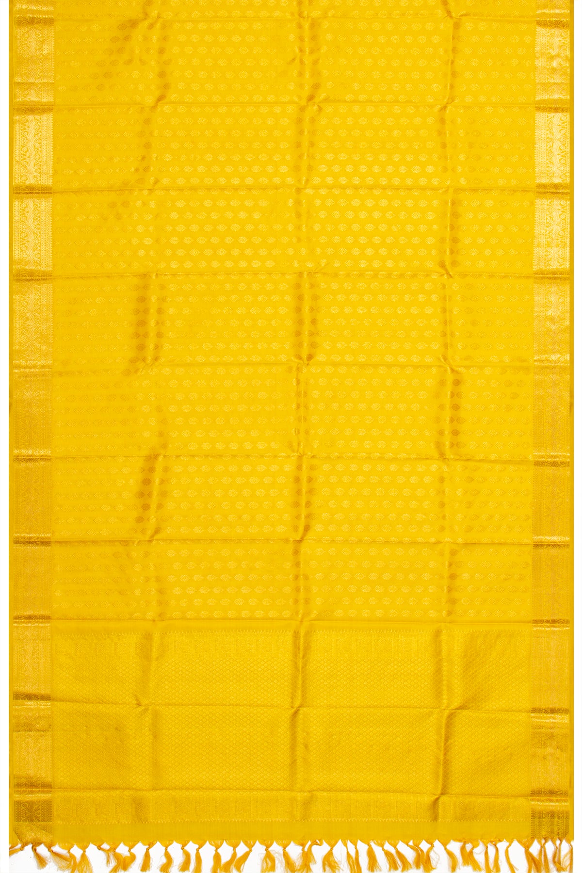 Kanchipuram Silk Brocade Yellow Dupatta