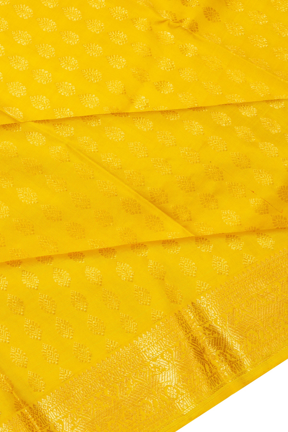 Kanchipuram Silk Brocade Yellow Dupatta