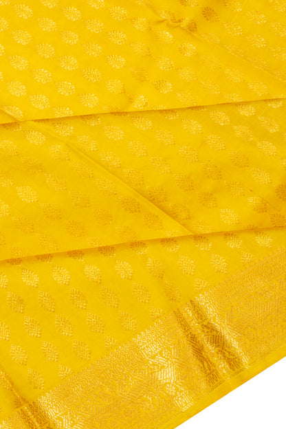 Kanchipuram Silk Brocade Yellow Dupatta