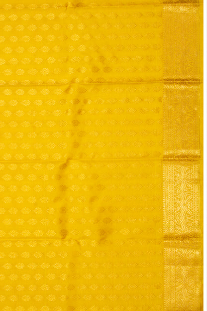Kanchipuram Silk Brocade Yellow Dupatta