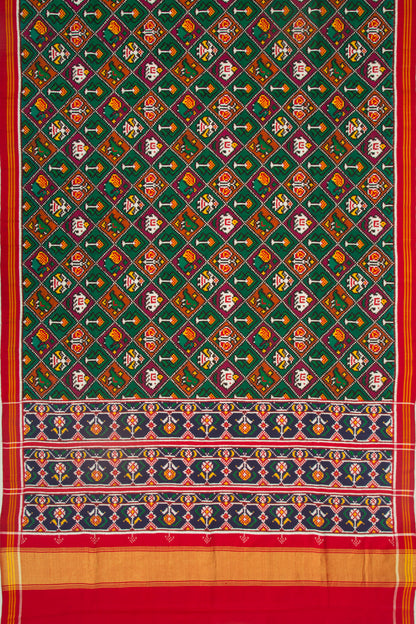 Patan Patola Silk Ikat 5 Figure Multicolour Saree