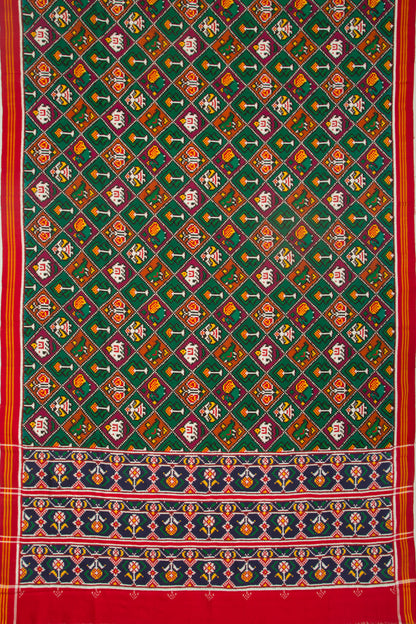 Patan Patola Silk Ikat 5 Figure Multicolour Saree