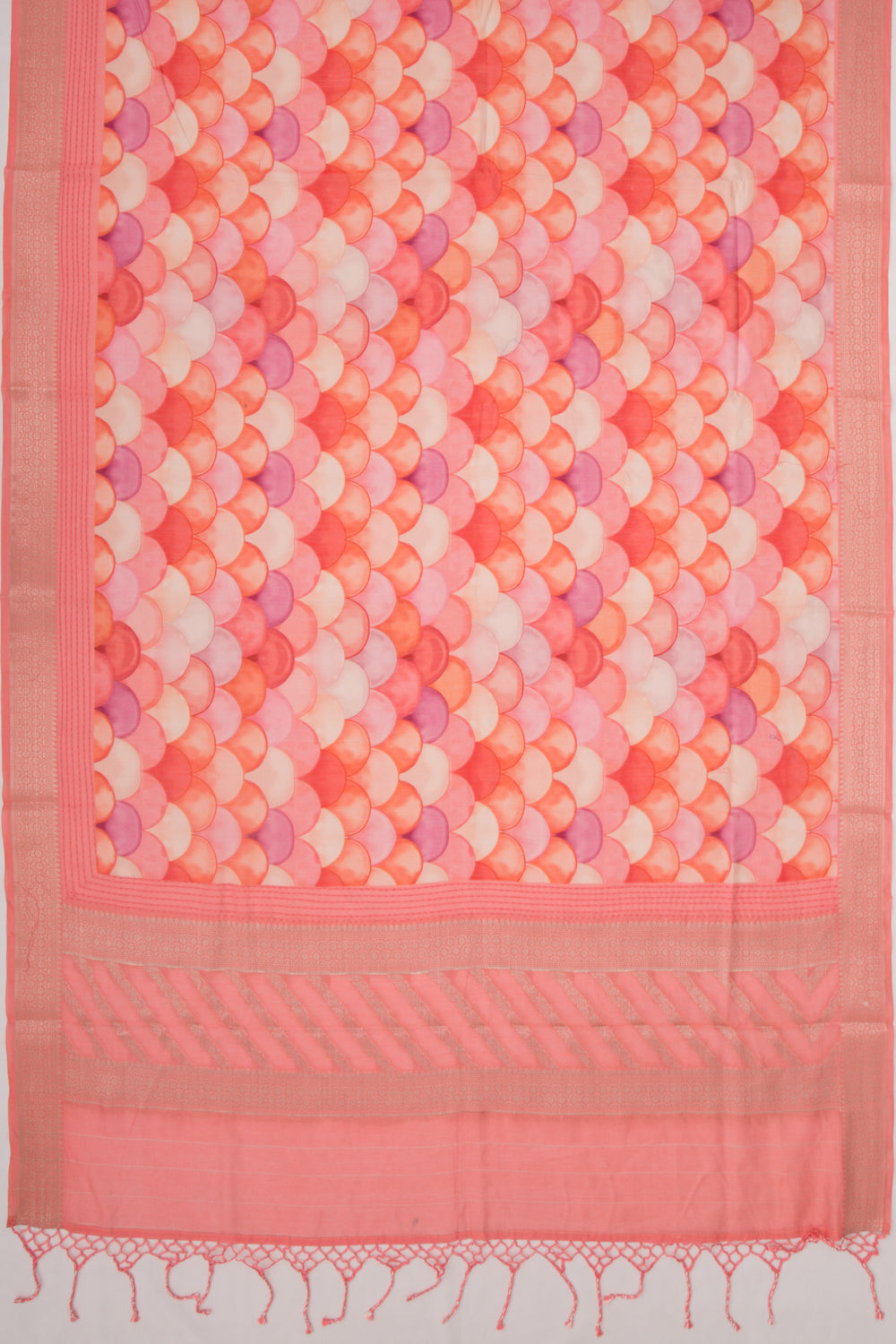 Chanderi Silk Printed Pink Saree