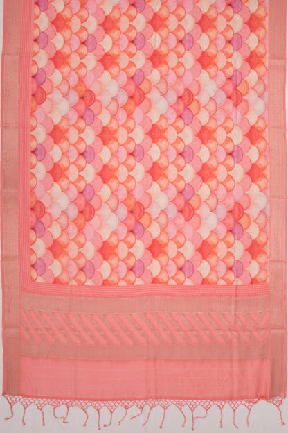 Chanderi Silk Printed Pink Saree