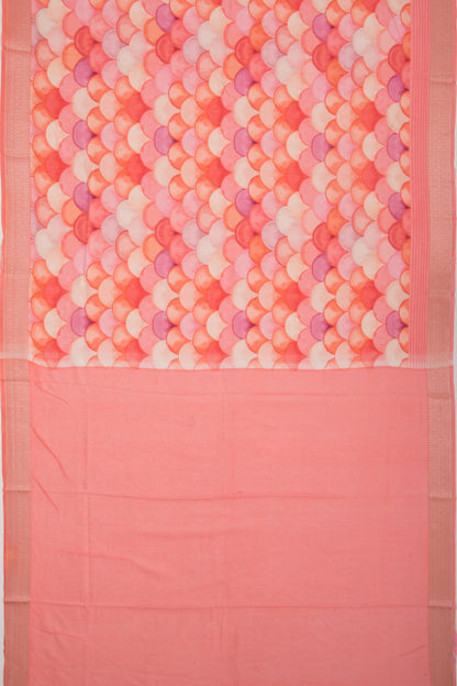 Chanderi Silk Printed Pink Saree