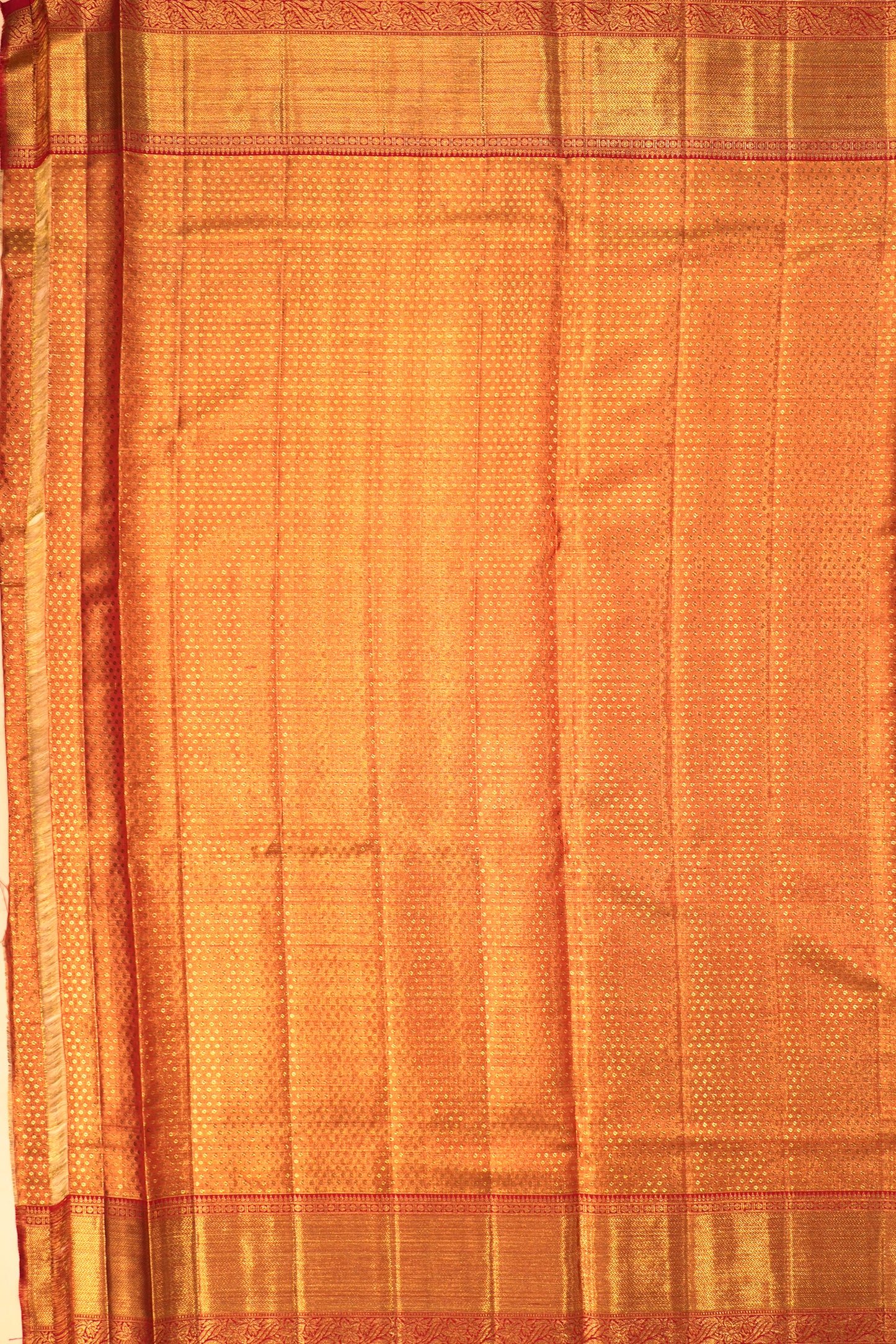 Kanchipuram Silk Tissue Brocade Gold Saree