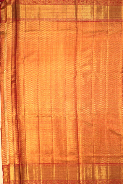 Kanchipuram Silk Tissue Brocade Gold Saree