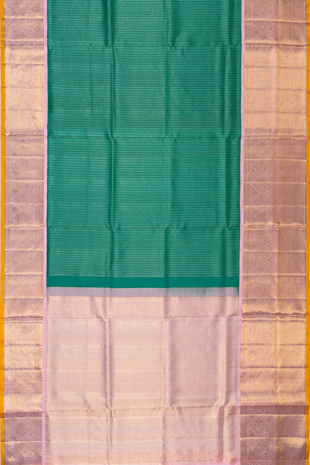 Kanchipuram Silk Brocade Sea Green Saree