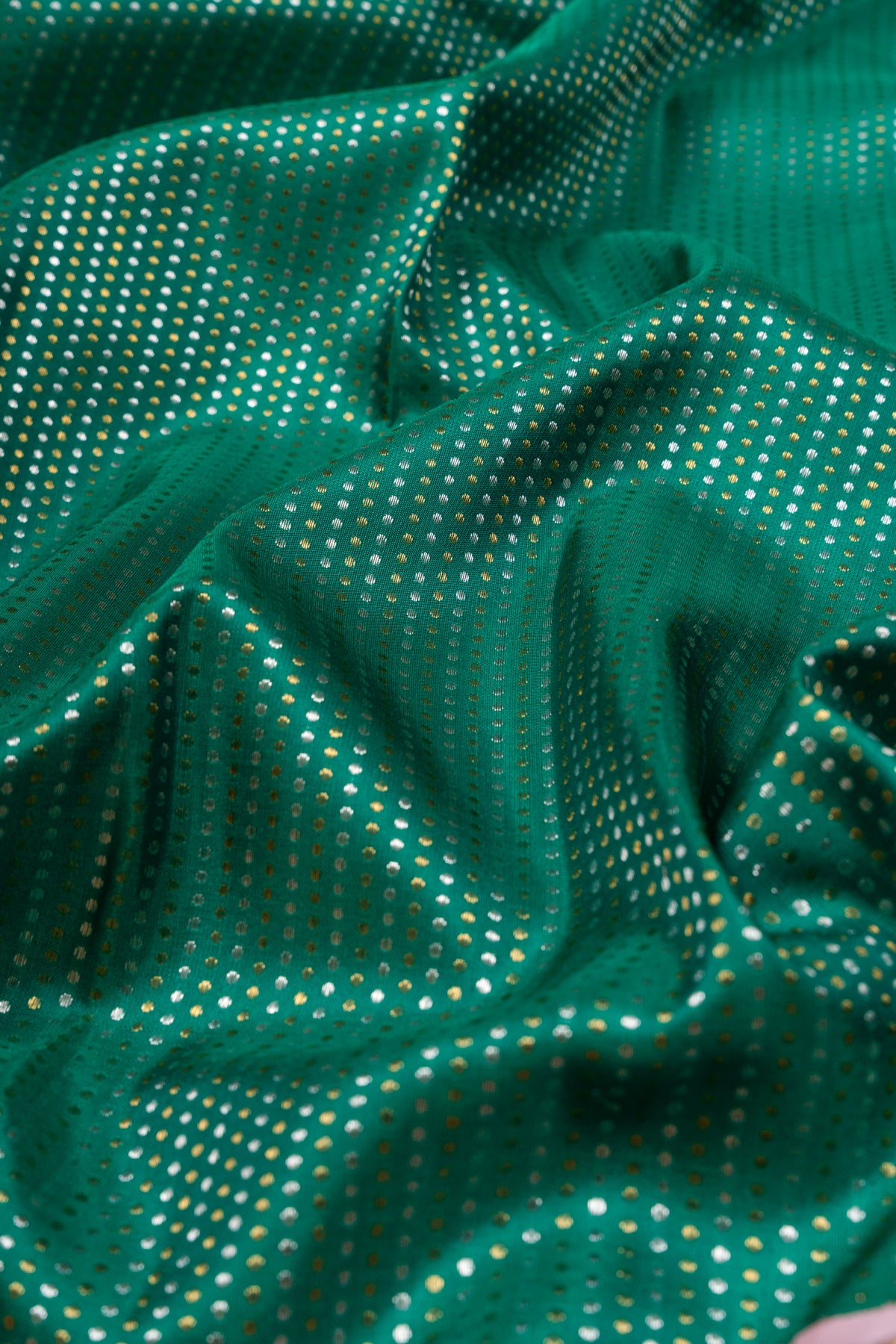 Kanchipuram Silk Brocade Sea Green Saree