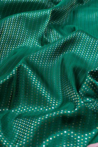 Kanchipuram Silk Brocade Sea Green Saree