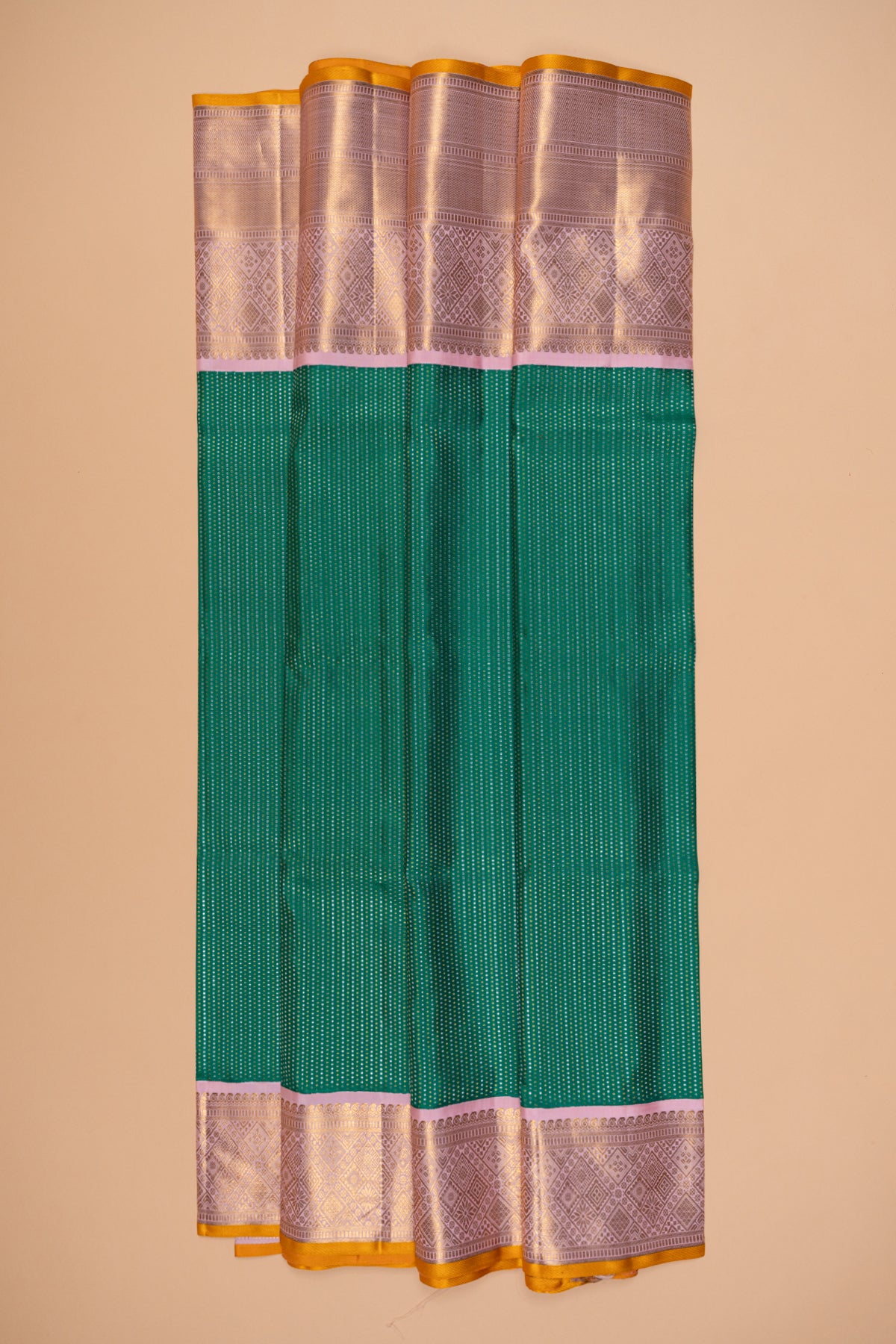 Kanchipuram Silk Brocade Sea Green Saree